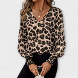 Sara - Stijlvolle Blouse met Luipaardprint