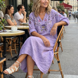 Tavi | Bloemen Oversized Pocket Midi Jurk