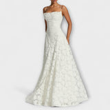 Emberly - Elegante Jacquard-Maxidress