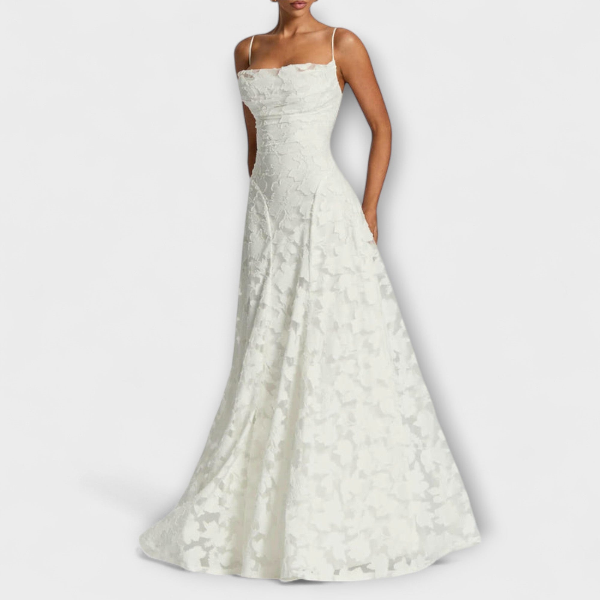 Emberly - Elegante Jacquard-Maxidress
