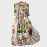 Lang Kleid in Botanischem Stil