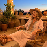 Kenza | Designer Paneel Relaxed Pocket Midi Jurk
