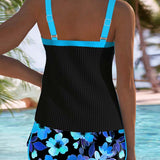 Valeria - Elegante Tankini met Bloemen Short