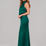 Nopal | Mouwloze Midi-jurk met gedrapeerde hals