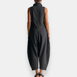 Martina™ | Ruimvallende Mouwloze Jumpsuit met Grote Zakken