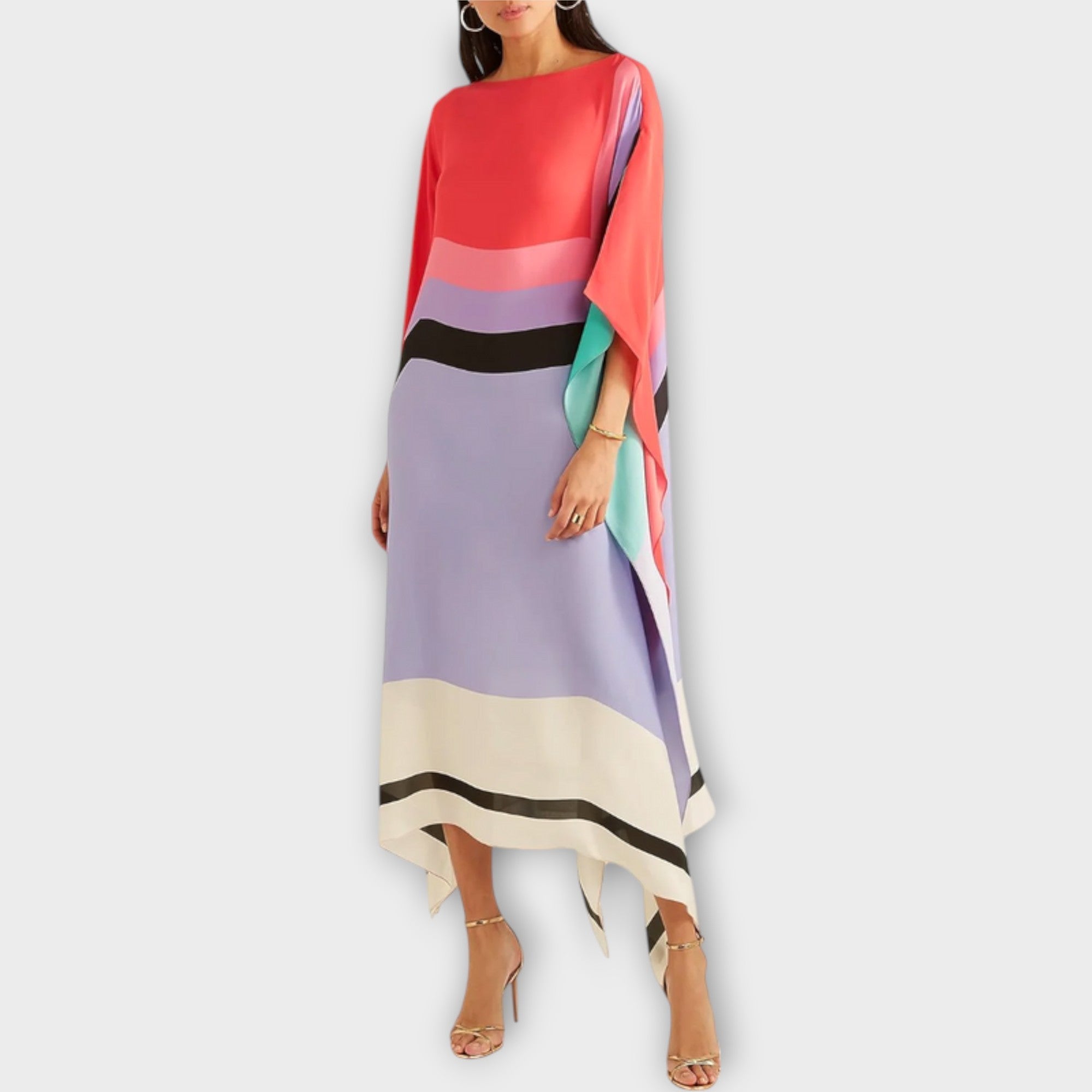 Elenora - Losvallende geometrische kaftan