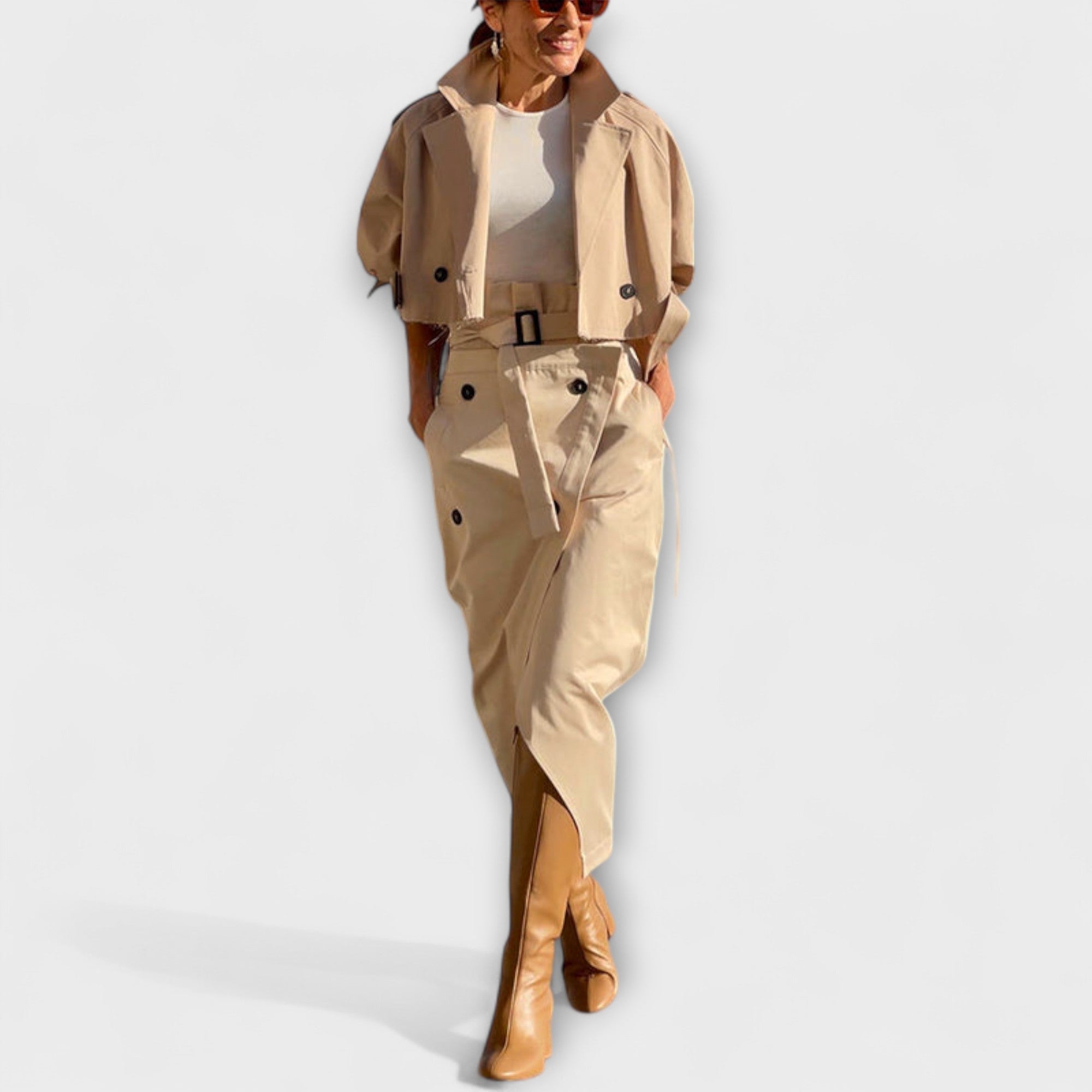 Lyra - Elegante Midi-Jack met Rok en Zakken