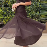 Luisa | Elegante lange feestjurk met V-hals