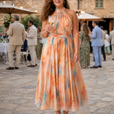 Elin | Zacht Halter-Midi-Jurk