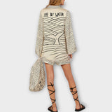 Liv - Satijnen Wasser Quasten Shirt en Shorts Set