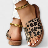 Stijlvolle bicolor pantoffels met luipaardprint