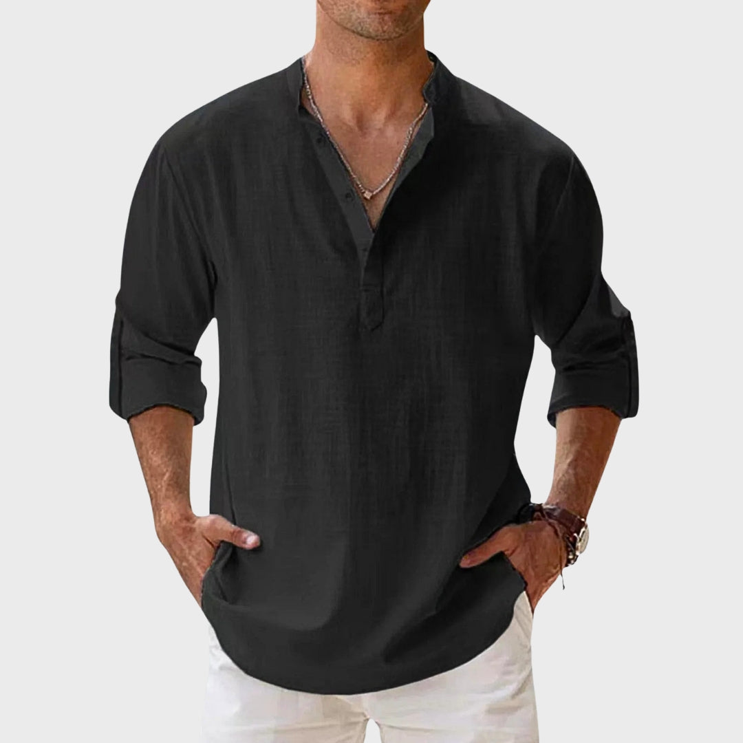 Raphaël | Henley Shirt Lange Mouwen