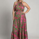 Rowen | Drapé Halter Midi-jurk