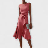Juliette – Drapé asymmetrisch midikleed