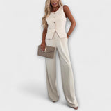 Wilhelmina - Chic Mouwloos Top en Broek Ensemble