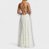 Emberly - Elegante Jacquard-Maxijurk