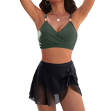 Hanne | Hoge Taille Bikini met Mesh Rokje