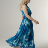 Sylin | Geraffineerde Halter Midi Jurk