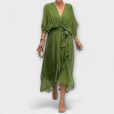 Amoura - Chiffonjurk met V-hals