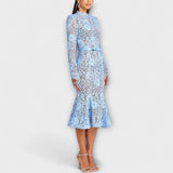 Freya - Elegante Midi-jurk van bloemige kant