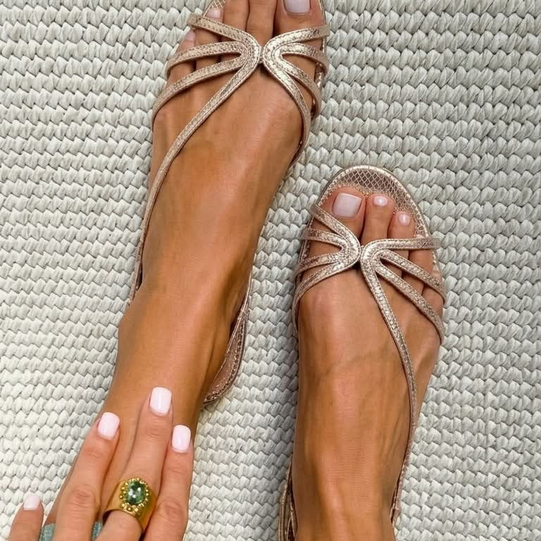 Ginevra | Gouden Sandalen Elegante Zomer