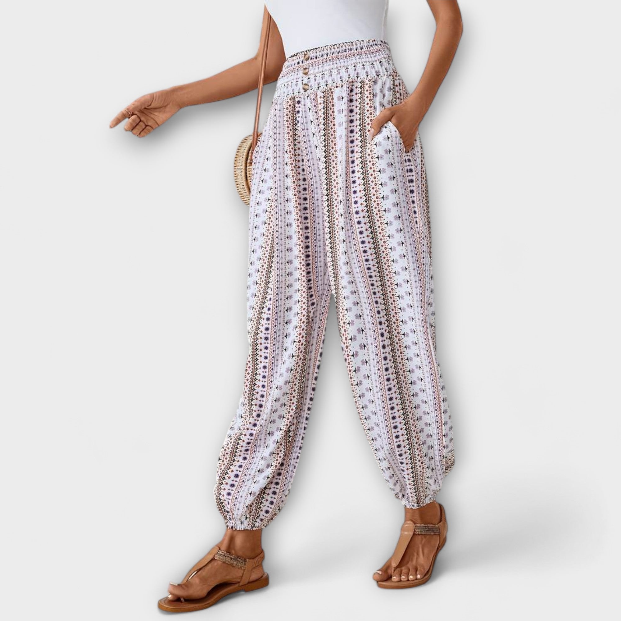 Scarlett - Broek met etnische grafiek