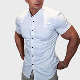 Ricardo - Korte Mouwen Slim Fit Overhemd