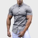 Ricardo - Korte Mouwen Slim Fit Overhemd
