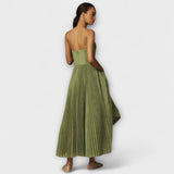 Marilyn - Midi Faltenrock Kleid van Tüll met Bustier-Design