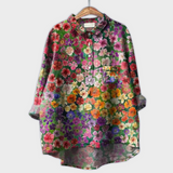 Magdalena - Handgemaakte Damesblouse met Bloemendessin