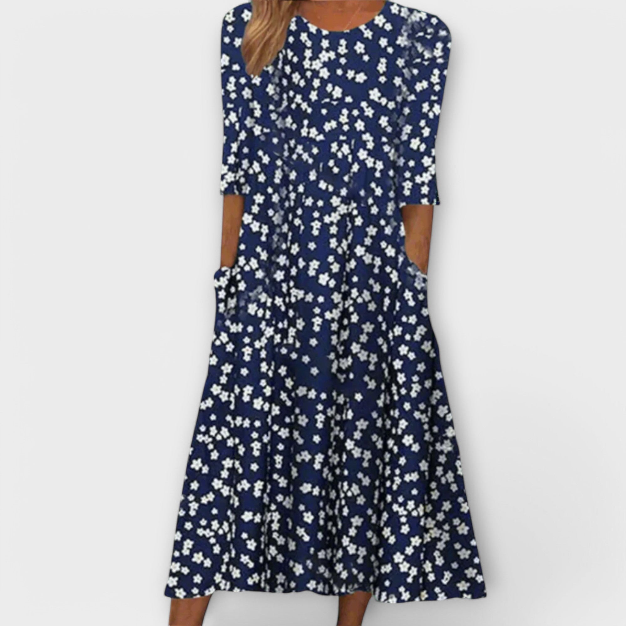 Paula - Elegant bloemenjurk van premium stof