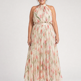 Aurelle | Midi-jurk met bloemenpatroon en halter