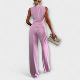 Wilhelmina - Chic Mouwloos Top en Broek Ensemble