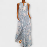 Camila – Botanisch Maxikleed Met Print