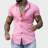 Ricardo - Korte Mouwen Slim Fit Overhemd