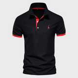 Sébastien | Polo Contrasté Broderie Girafe