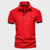 Sébastien | Polo Contrasté Broderie Girafe