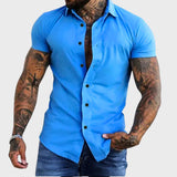 Ricardo - Korte Mouwen Slim Fit Overhemd