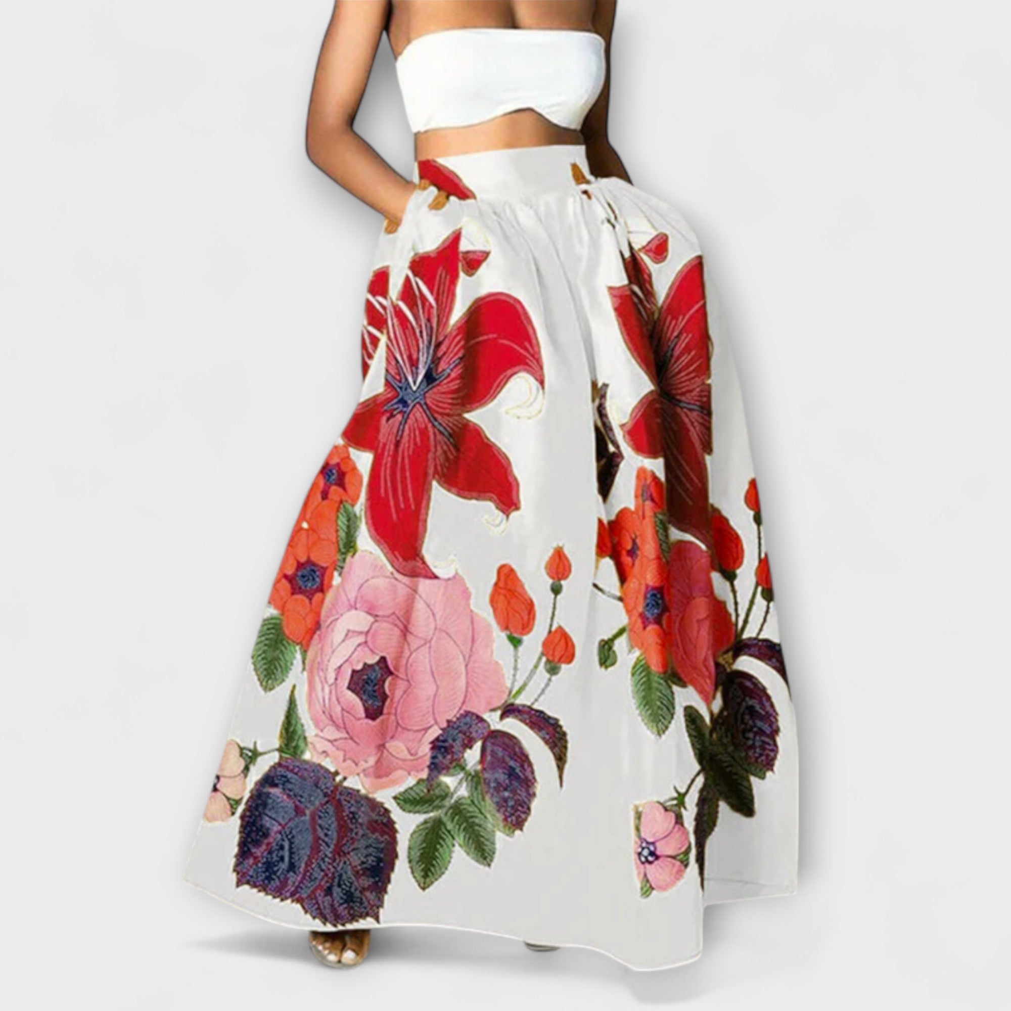 Ysolda - Schicker Hochtaillierter Floralprint-Rok
