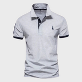 Sébastien | Polo Contrasté Broderie Girafe