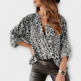 Clara - Modieuze Blouse met Luipaardprint