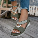 Skylar | Platte Sandalen Met Metalen Gesp