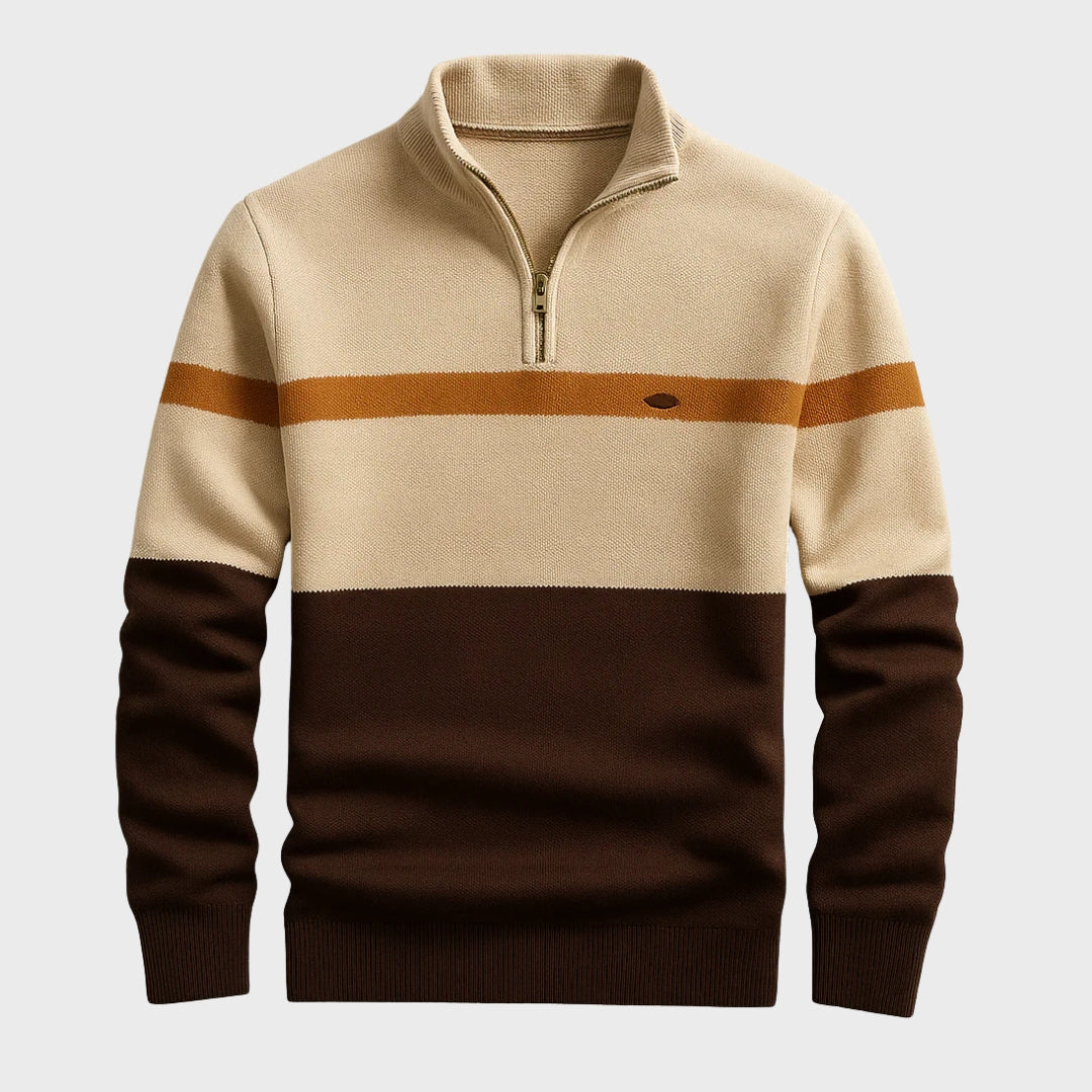 Afonso - Sweatshirt met Klassieke Ritskraag