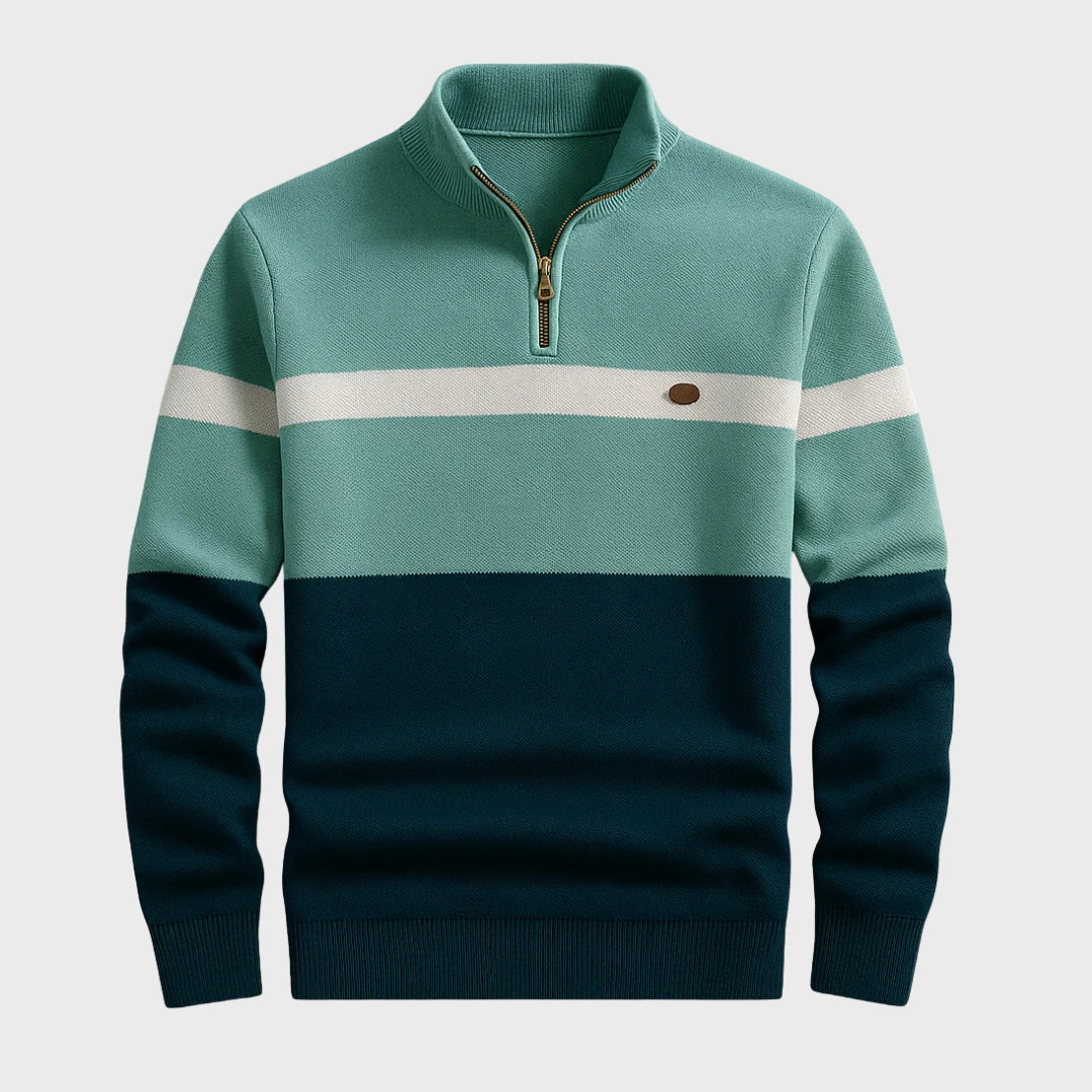 Afonso - Sweatshirt met Klassieke Ritskraag
