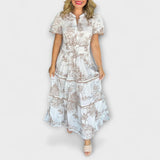 Eliza - Tijdloos Toile Maxi-Jurk