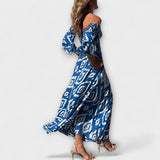 Bella - Off-Shoulder Jurk met Zeebloemen