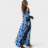 Bella - Off-Shoulder Jurk met Zeebloemen