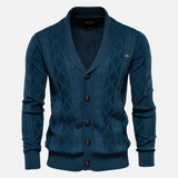 Francisco - Cardigan Argyle Mélange Zacht