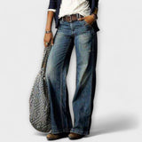 Cess - Denim-broek met wijde pijpen