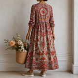 Veerle™ | Boho Jurk Rood met Oosters Mandala